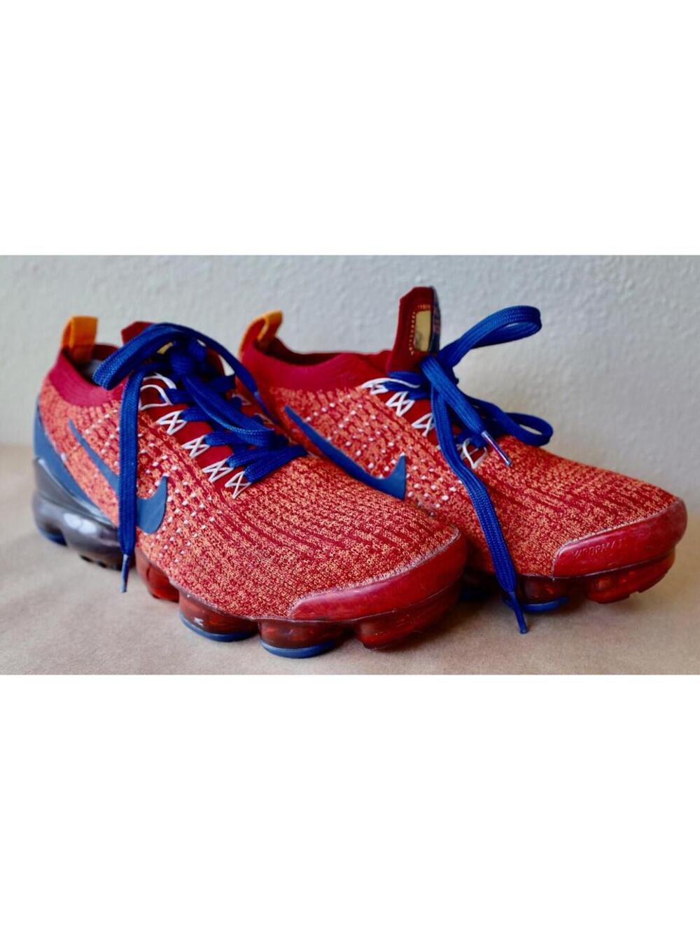 Nike Air Vapor Max Fly Knit Sz 9 Womens AJ 5800-600 Red Blue